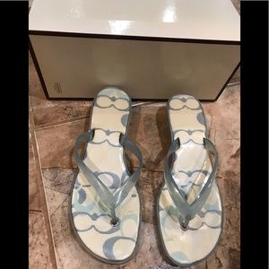 Authentic COACH blue sandals